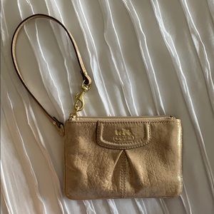 Coach Metallic Rose Wristlet